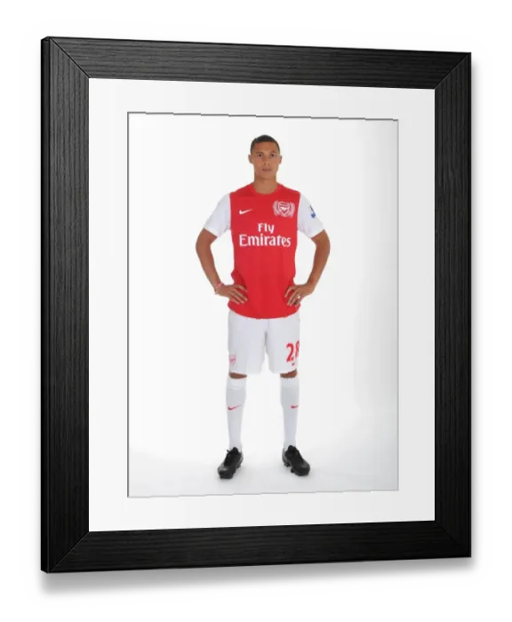 Framed Print : Kieran Gibbs (Arsenal). Arsenal Photocall, Emirates Stadium, Arsenal Football Club