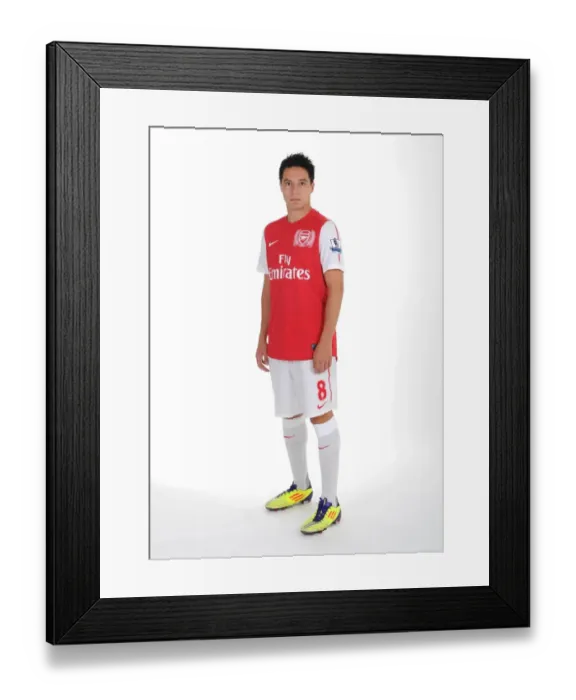 Framed Print : Arsenal Football Club: Samir Nasri's Emirates Stadium Photocall (April 8, 2011)