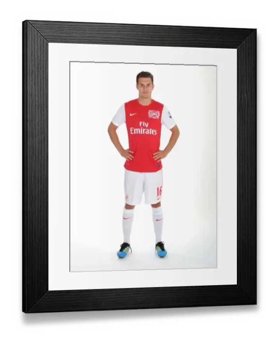 Framed Print : Aaron Ramsey (Arsenal). Arsenal Photocall, Emirates Stadium, Arsenal Football Club