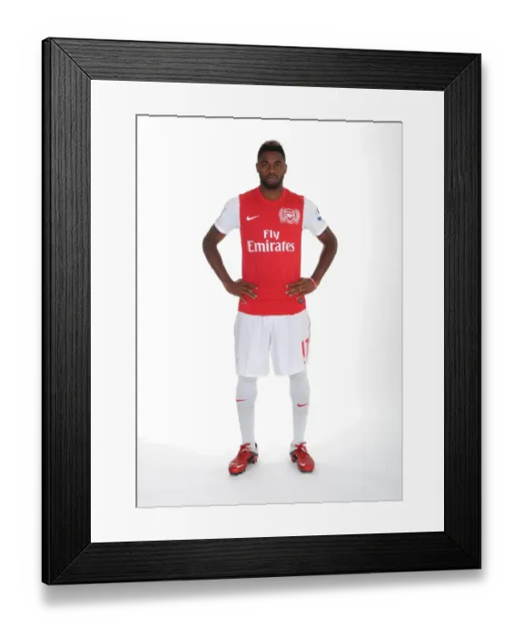 Framed Print : Alex Song (Arsenal). Arsenal Photocall, Emirates Stadium, Arsenal Football Club, London, 4  /  8  /  2011