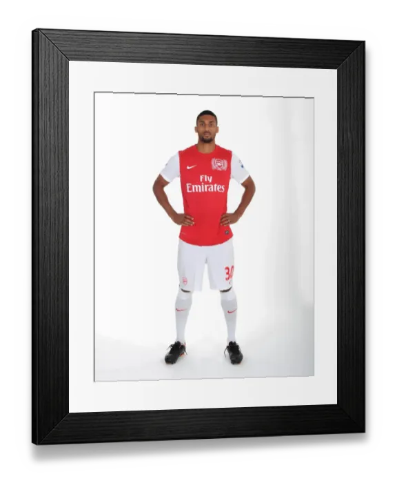Framed Print : Armand Traore (Arsenal). Arsenal Photocall, Emirates Stadium, Arsenal Football Club