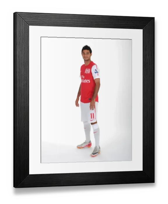 Framed Print : Arsenal's Carlos Vela Poses at Emirates Stadium, 2011 Framed Print : Arsenal's Carlos Vela Poses at Emirates Stadium, 2011