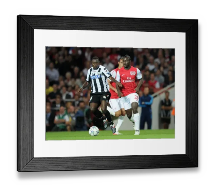 Framed Print : Emmanuel Frimpong (Arsenal) Kwadwo Asamoah (Udinese). Arsenal 1: 0 Udinese Framed Print : Emmanuel Frimpong (Arsenal) Kwadwo Asamoah (Udinese). Arsenal 1: 0 Udinese