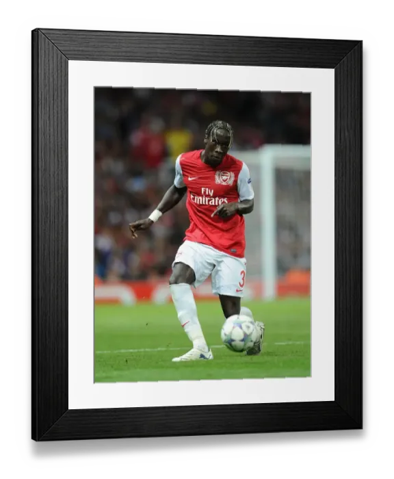 Framed Print : Bacary Sagna (Arsenal). Arsenal 1: 0 Udinese. UEFA Champins League Qualifying Round, 1st leg Framed Print : Bacary Sagna (Arsenal). Arsenal 1: 0 Udinese. UEFA Champins League Qualifying Round, 1st leg