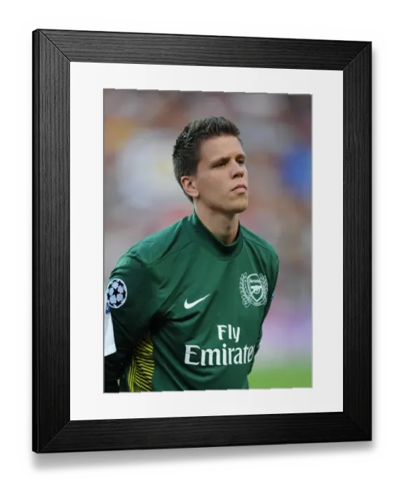 Framed Print : Wojciech Szczesny (Arsenal). Arsenal 1: 0 Udinese. UEFA Champins League Qualifying Round, 1st leg Framed Print : Wojciech Szczesny (Arsenal). Arsenal 1: 0 Udinese. UEFA Champins League Qualifying Round, 1st leg