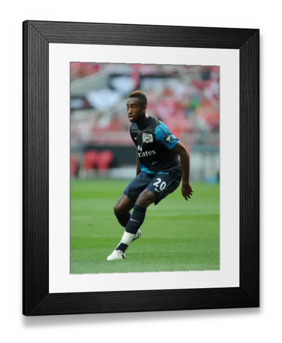 Framed Print : Arsenal's Johan Djourou in Action against Benfica during 2011-12 Pre-Season Friendly in Lisbon