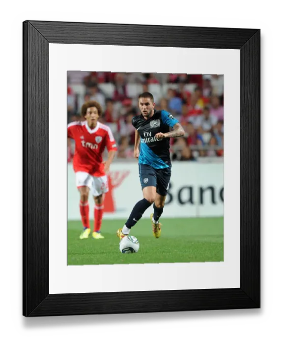 Framed Print : Henri Lansbury (Arsenal). Benfica 2: 1 Arsenal. Pre Season Friendly. Benfica, Lisbon, 6  /  8  /  11