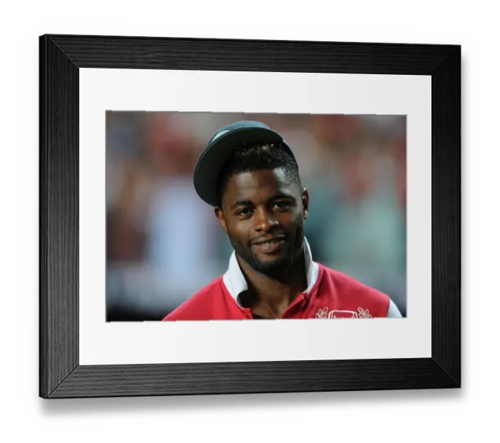 Framed Print : Alex Song in Action: Benfica vs. Arsenal Pre-Season Friendly, 2011
