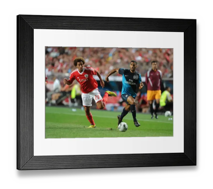 Framed Print : Traore vs. Witsel: Battle at Estadio da Luz - Benfica vs. Arsenal Pre-Season Clash (2011)