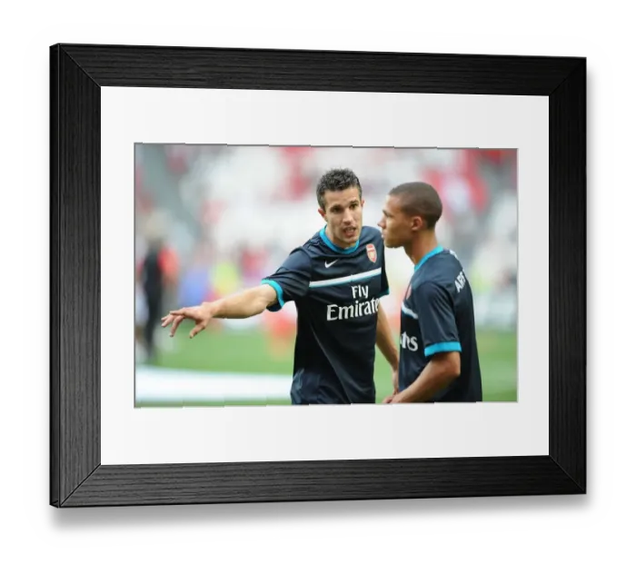 Framed Print : Robin van Persie and Kieran Gibbs of Arsenal in Action against Benfica, 2011-12 Pre-Season Friendly Framed Print : Robin van Persie and Kieran Gibbs of Arsenal in Action against Benfica, 2011-12 Pre-Season Friendly