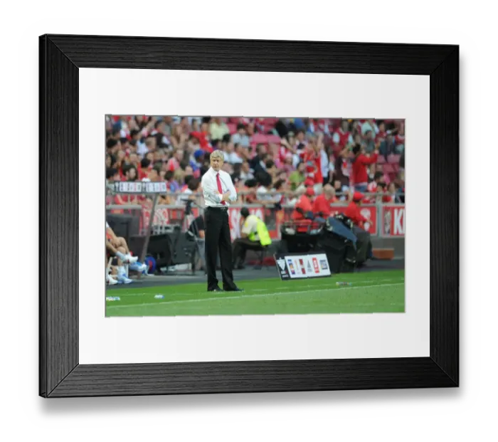 Framed Print : Arsene Wenger at Benfica: Arsenal Manager's Pre-Season Visit in 2011