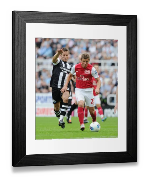 Framed Print : Arshavin Outmaneuvers Cabaye: Newcastle United vs Arsenal, Premier League 2011-12 Framed Print : Arshavin Outmaneuvers Cabaye: Newcastle United vs Arsenal, Premier League 2011-12