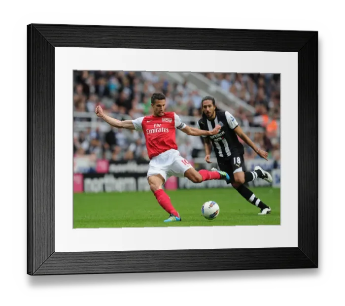 Framed Print : Robin van Persie vs. Fabricio Coloccini: Clash at St. James Park (Newcastle United vs. Arsenal, 2011-12)