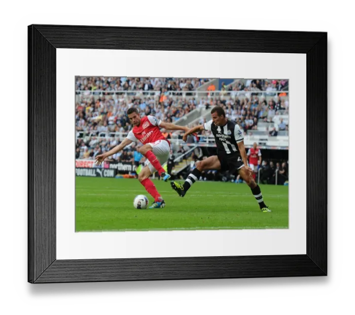 Framed Print : Robin van Persie vs. Ryan Taylor: Clash at St. James Park (Newcastle United vs. Arsenal, 2011-12)