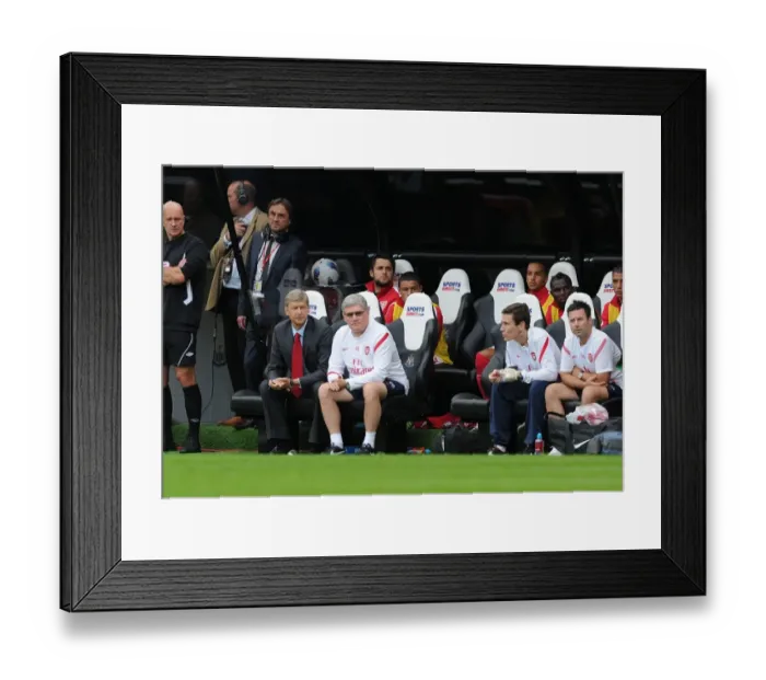 Framed Print : Arsene Wenger and Pat Rice: Leading Arsenal at Newcastle United (2011-12)