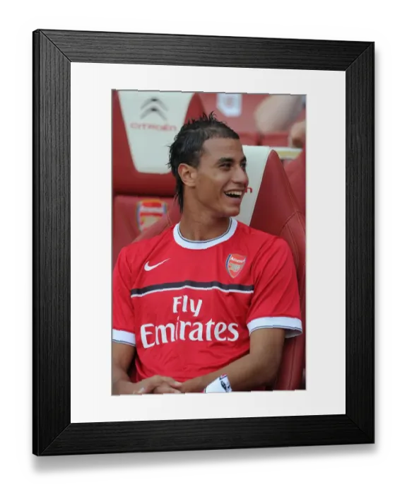 Framed Print : Marouane Chamakh (Arsenal). Arsenal 1: 1 New York Red Bulls. Emirates Cup Day 2
