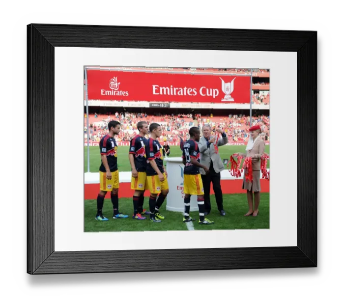 Framed Print : Emirates Cup Trophy Presentation. Arsenal 1: 1 New York Red Bulls. Emirates Cup Day 2 Framed Print : Emirates Cup Trophy Presentation. Arsenal 1: 1 New York Red Bulls. Emirates Cup Day 2