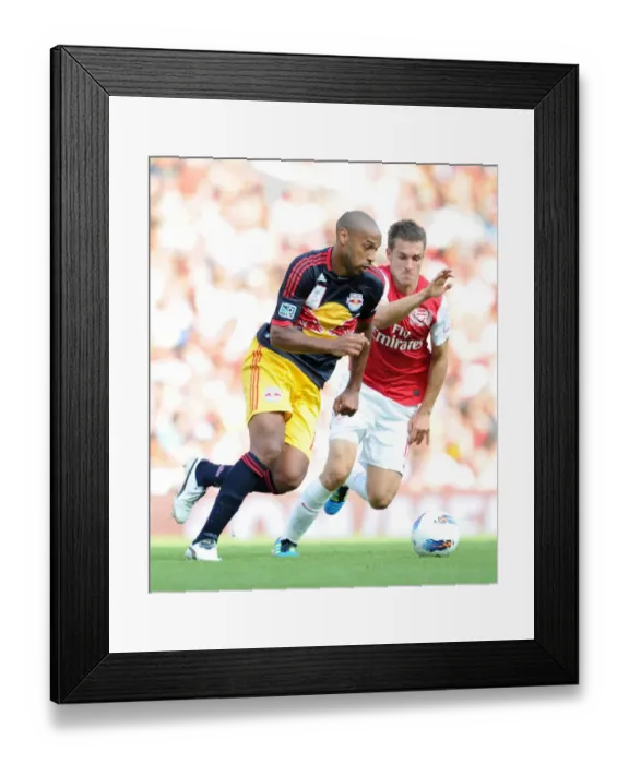 Framed Print : Thierry Henry vs. Aaron Ramsey: A Rivalry Renewed - Arsenal vs. New York Red Bulls, Emirates Cup 2011 Framed Print : Thierry Henry vs. Aaron Ramsey: A Rivalry Renewed - Arsenal vs. New York Red Bulls, Emirates Cup 2011