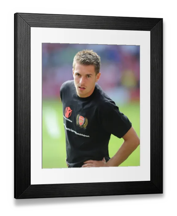 Framed Print : Arsenal's Aaron Ramsey in Action against New York Red Bulls at Emirates Cup 2011 Framed Print : Arsenal's Aaron Ramsey in Action against New York Red Bulls at Emirates Cup 2011
