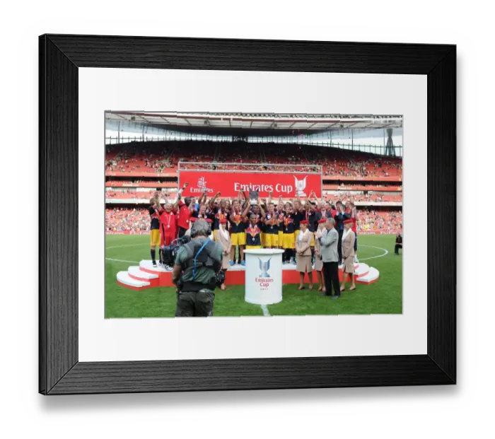 Framed Print : Thierry Henry Lifts Emirates Cup Trophy: Arsenal vs. New York Red Bulls, 1:1 Draw Framed Print : Thierry Henry Lifts Emirates Cup Trophy: Arsenal vs. New York Red Bulls, 1:1 Draw
