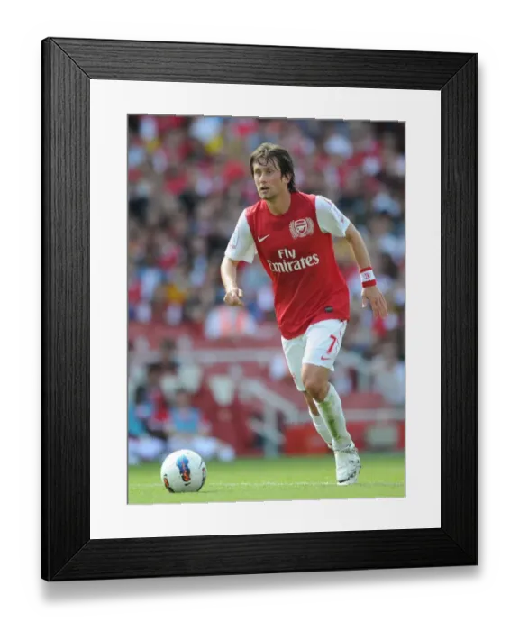 Framed Print : Arsenal's Tomas Rosicky in Action against New York Red Bulls during the Emirates Cup 2011-12