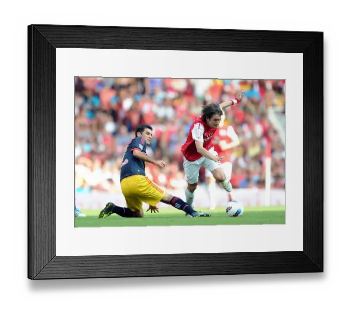 Framed Print : Arsenal vs. New York Red Bulls: Rosicky vs. Marquez - 1:1 Stalemate at Emirades Cup, 2011