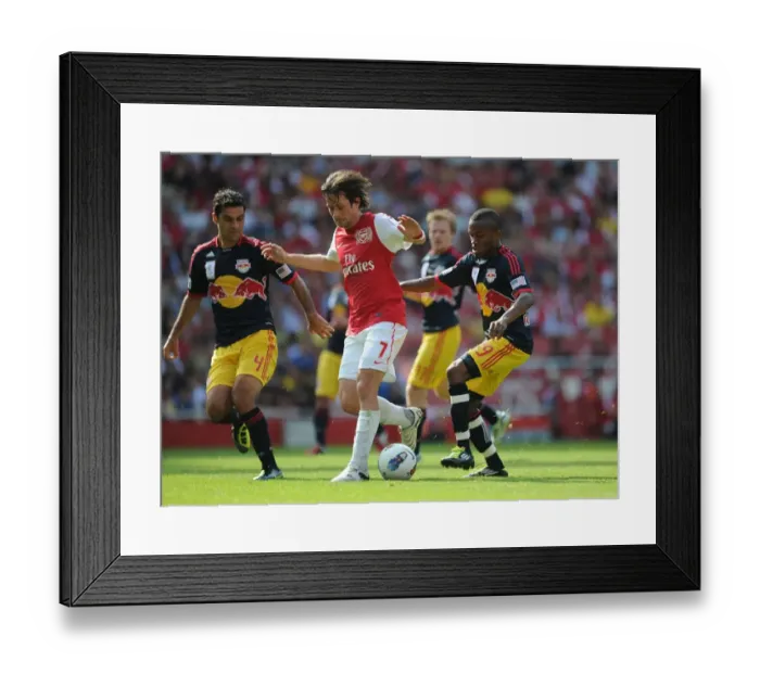 Framed Print : Arsenal's Rosicky Faces Off Against Marquez and Richards of New York Red Bulls during the 2011-12 Emirates Cup Framed Print : Arsenal's Rosicky Faces Off Against Marquez and Richards of New York Red Bulls during the 2011-12 Emirates Cup