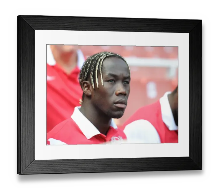 Framed Print : Arsenal vs New York Red Bulls: Bacary Sagna in Action at the Emirates Cup, 2011