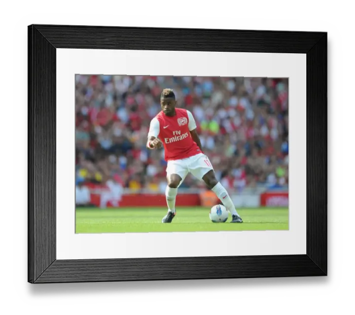 Framed Print : Alex Song in Action: Arsenal vs New York Red Bulls at Emirates Cup 2011-12