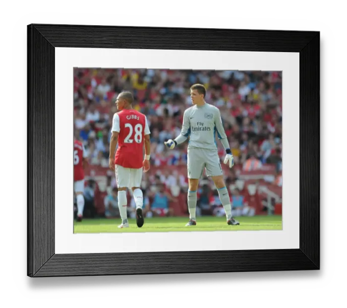 Framed Print : Arsenal's Szczesny and Gibbs in Action against New York Red Bulls at Emirates Cup, 2011 Framed Print : Arsenal's Szczesny and Gibbs in Action against New York Red Bulls at Emirates Cup, 2011
