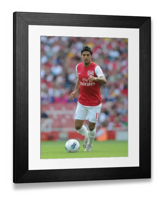Framed Print : Arsenal's Carlos Vela Shines in Emirates Cup Clash Against New York Red Bulls (2011-12)
