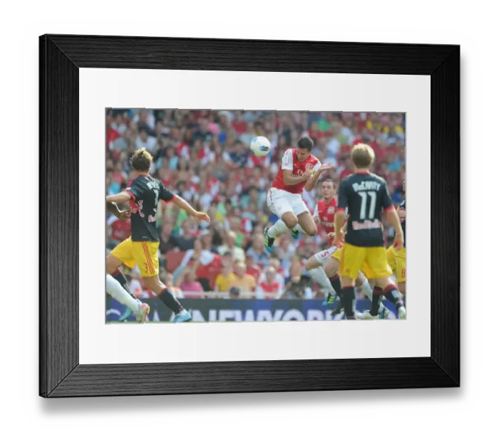 Framed Print : Robin van Persie Scores for Arsenal Against New York Red Bulls at Emirates Cup, 2011