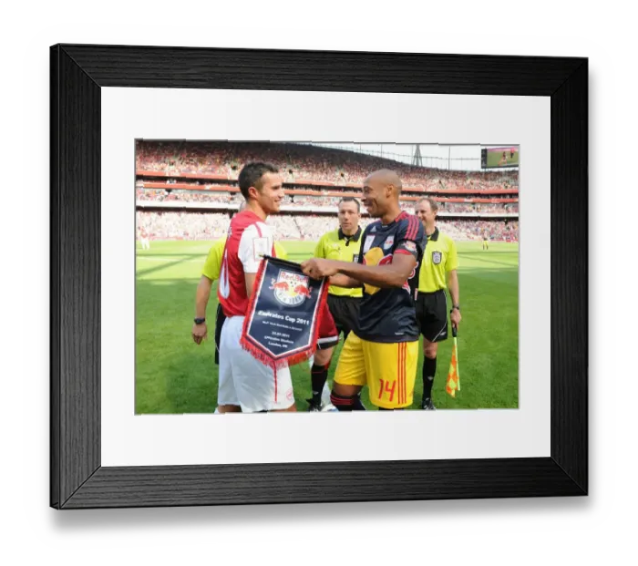 Framed Print : Arsenal Legends Clash: Van Persie vs. Henry - Arsenal v New York Red Bulls, Emirates Cup 2011