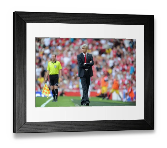 Framed Print : Arsene Wenger at Emirates Cup: Arsenal vs. New York Red Bulls, 1:1 Draw (July 31, 2011)