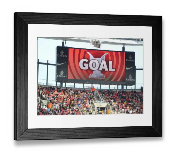Framed Print : Arsenal vs. Boca Juniors: Emirates Cup Showdown at the Big Screen, Emirates Stadium