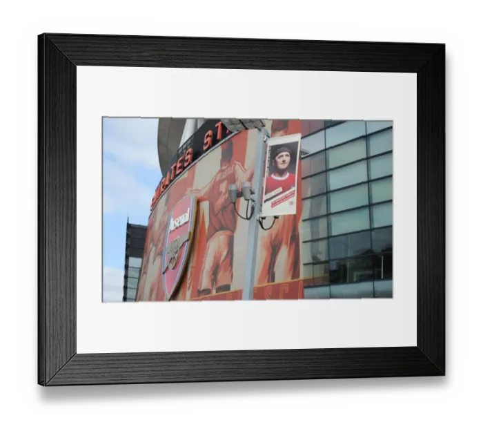 Framed Print : Arsenal's Emirates Stadium: A Sea of Flags for New York Red Bulls vs Paris Saint-Germain Emirates Cup Match