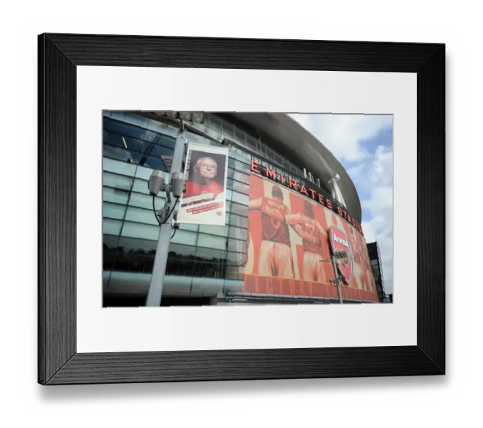 Framed Print : Sea of Flags: Arsenal's Emirates Stadium Filled with Supporter Banners Framed Print : Sea of Flags: Arsenal's Emirates Stadium Filled with Supporter Banners
