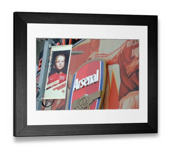 Framed Print : Sea of Flags: Arsenal's Emirates Stadium Transformed in International Soccer Fever