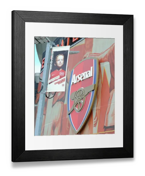Framed Print : Sea of Flags: International Clash between New York Red Bulls and Paris Saint-Germain at Emirates Stadium