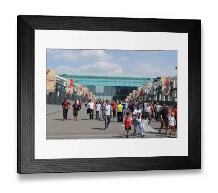 Framed Print : Arsenal at Emirates Stadium: Ken Friar Bridge during Arsenal vs New York Red Bulls - Emirates Cup, London Framed Print : Arsenal at Emirates Stadium: Ken Friar Bridge during Arsenal vs New York Red Bulls - Emirates Cup, London