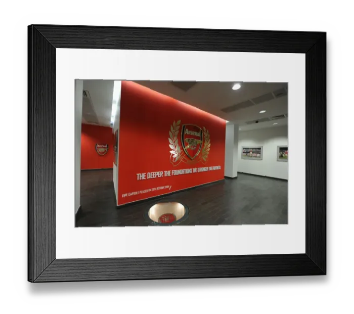 Framed Print : Arsenal Unveils New Crest at Emirates Stadium, 2011
