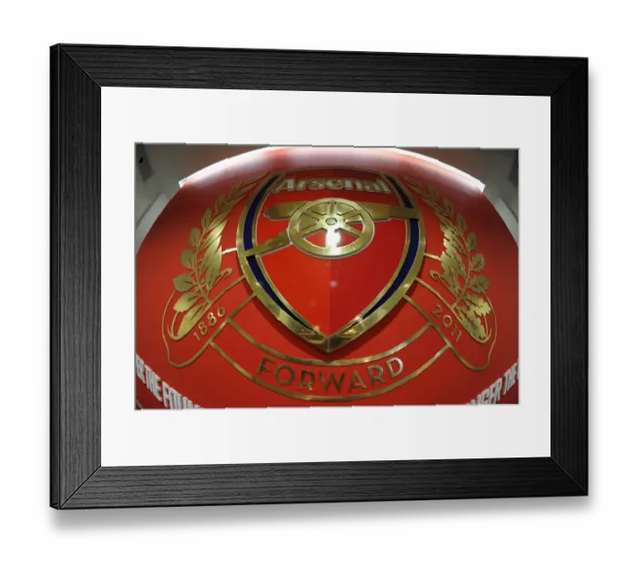Framed Print : Arsenal Unveils New Crest at Emirates Stadium, 2011 Framed Print : Arsenal Unveils New Crest at Emirates Stadium, 2011