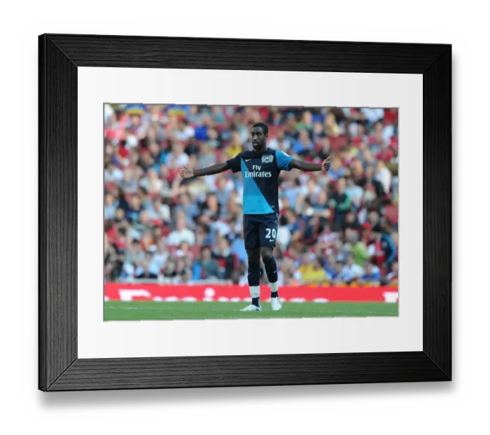 Framed Print : Johan Djourou: Arsenal's Defender in Action at the Emirates Cup, 2011