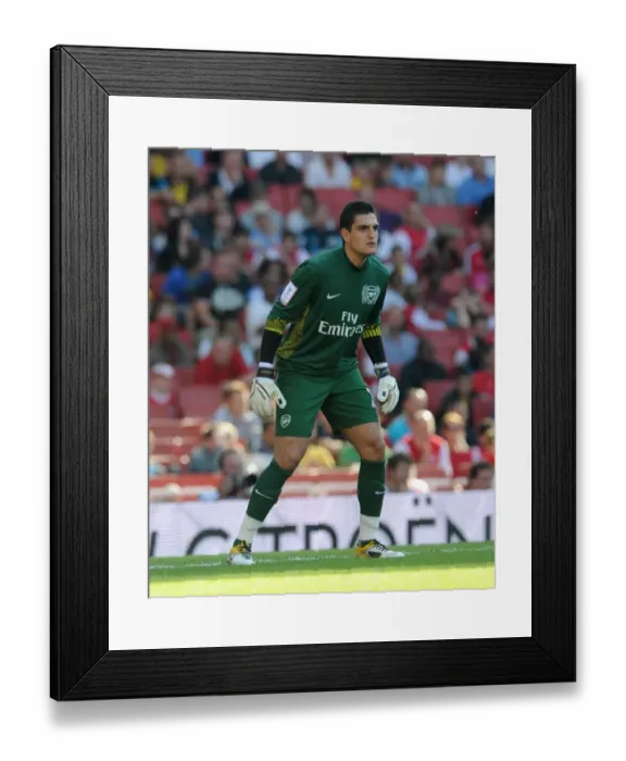 Framed Print : Arsenal's Vito Mannone in Action Against Boca Juniors at the Emirates Cup, 2011 Framed Print : Arsenal's Vito Mannone in Action Against Boca Juniors at the Emirates Cup, 2011