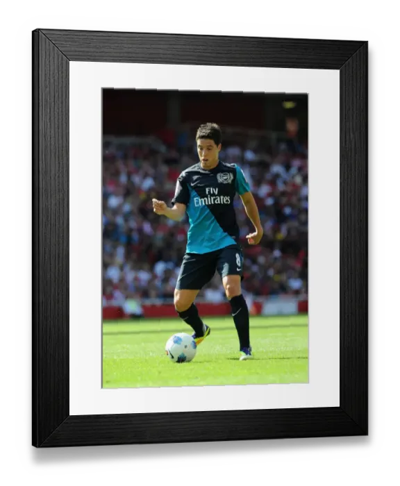 Framed Print : Samir Nasri (Arsenal). Arsenal 2: 2 Boca Juniors. Emirates Cup Day 1. Emirates Stadium, 31  /  7  /  11