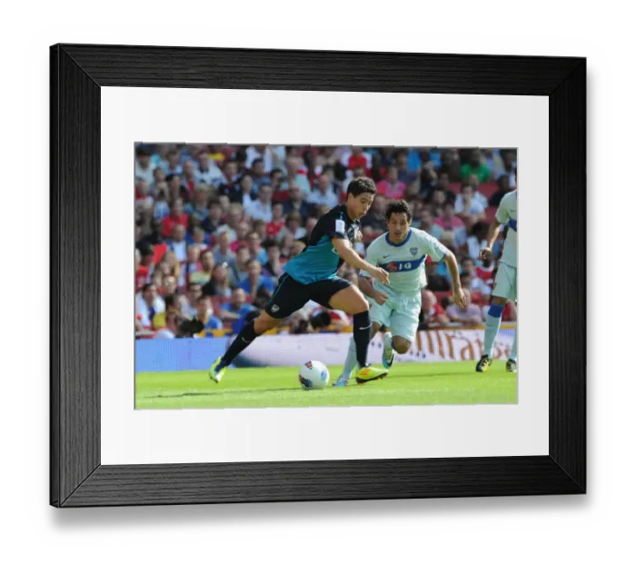 Framed Print : Arsenal vs Boca Juniors: Samir Nasri vs Diego Milito - The Thrilling 2:2 Draw at Emirates Cup, 2011 Framed Print : Arsenal vs Boca Juniors: Samir Nasri vs Diego Milito - The Thrilling 2:2 Draw at Emirates Cup, 2011