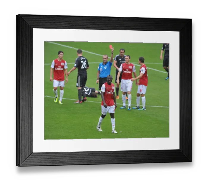 Framed Print : Arsenal's Frimpong Sent Off by Atkinson in Arsenal v Liverpool Clash (2011-2012) Framed Print : Arsenal's Frimpong Sent Off by Atkinson in Arsenal v Liverpool Clash (2011-2012)