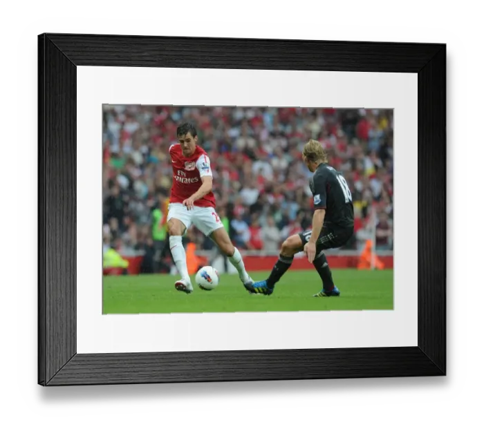 Framed Print : Clash of Wings: Jenkinson vs. Kuyt - Arsenal vs. Liverpool, 2011-2012