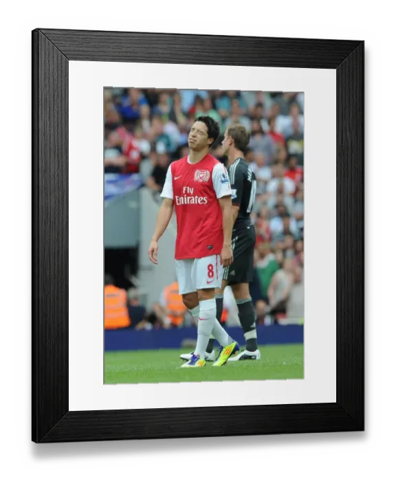 Framed Print : Samir Nasri in Action: Arsenal vs. Liverpool, Premier League 2011-2012