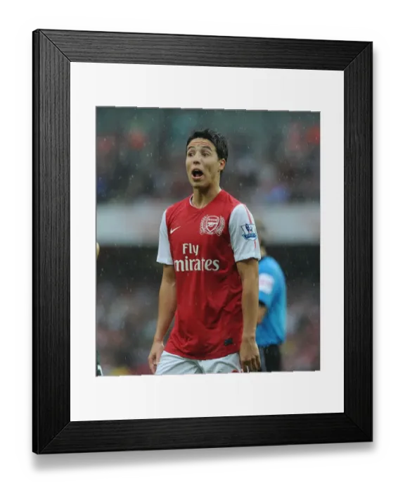 Framed Print : Samir Nasri in Action: Arsenal vs. Liverpool, Premier League 2011-2012